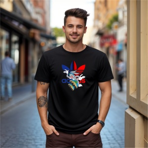 Tricou Bugs Bunny Jump Adas Tricou Negru - Copii | Dama | Barbat - Img 9