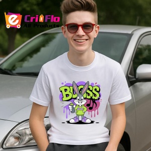 Tricou Bugs Bunny roz violet cu hanorac si gluga Copii | Dama | Barbat Barbat - Img 6