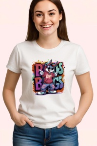 Tricou Bugs Bunny vibes graffiti cu fundal alb Copii | Dama | Barbat Barbat - Img 3