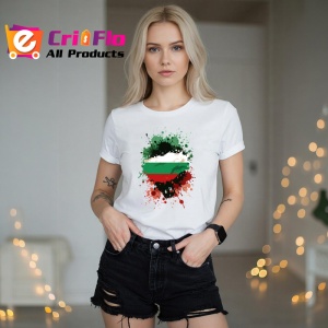 Tricou Bulgaria Steag Splash Art, Copii | Dama | Barbat