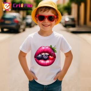 Tricou Buze afine si cirese, Lip gloss, Copii | Dama - Img 4