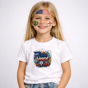 Tricou Cabo Verde World Cup 2026 Fifa, din bumbac 100%, tricou alb, Copii | Dama | Barbat
