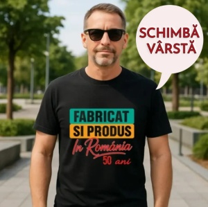 Tricou Cadou Aniversare Bărbat - Model Fabricat si Produs în România XX ani