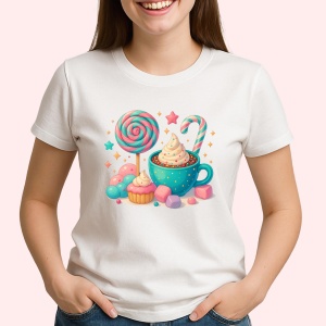 Tricou Cafea si bomboane - Copii | Dama | Barbat