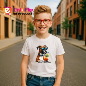 Tricou caine boxer ochelari cocktail cu lime si umbrela, Copii | Dama | Barbat - Img 7