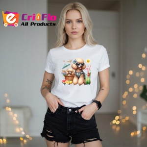 Tricou caine pudel costum de baie cos plaja vara, Copii | Dama | Barbat - Img 10