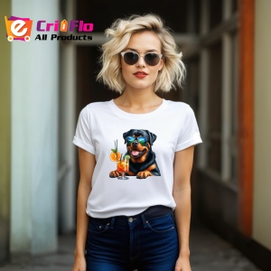 Tricou caine rottweiler ochelari soare cocktail portocaliu, Copii | Dama | Barbat - Img 11
