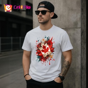 Tricou Canada Steag Splash Art, Copii | Dama | Barbat - Img 5