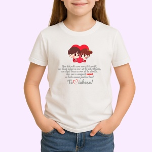 Tricou Cand Iti Scriu Ca Te Iubesc Nu O Fac Din Obisnuinta, din bumbac 100% , tricou alb pentru Copii | Dama | Barbat - Img 2