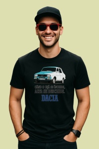 Tricou Cand O usa se inchide alta se deschide, dacia, Copii | Dama | Barbat , tricou negru - Img 4