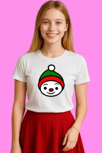 Tricou Cap Om De Zapada Cu Caciula Verde Rosu, din bumbac 100%, tricou alb, Copii | Dama | Barbat - Img 3
