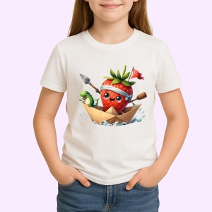 Tricou Capsuna amuzanta de vara navigator pirat, Fructe, Copii | Dama