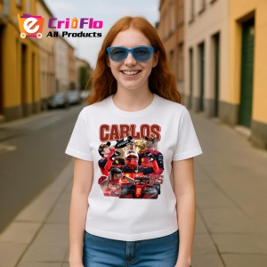 Tricou Carlos Sainz Colaj Artistic Masina Formula 1, Copii | Dama | Barbat - Img 7