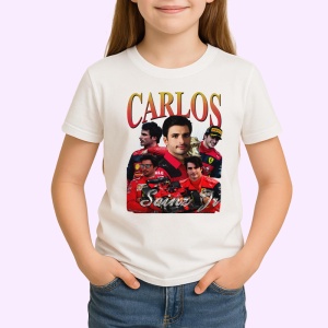 Tricou Carlos Sainz Imagine Echipa Ferrari Formula 1, Copii | Dama | Barbat - Img 3