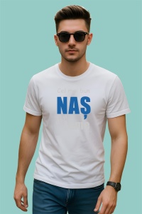 Tricou Cel Mai Bun Nas Albastru, din bumbac 100%, tricou alb, Dama | Barbat - Img 2
