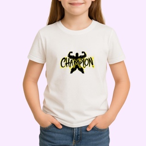 Tricou Champion Silueta Galben Negru, Copii | Dama | Barbat - Img 3