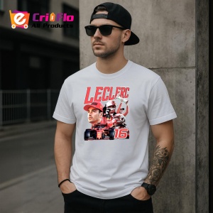Tricou Charles Leclerc Masina Si Trofeu Echipa Ferrari Formula 1, Copii | Dama | Barbat - Img 6
