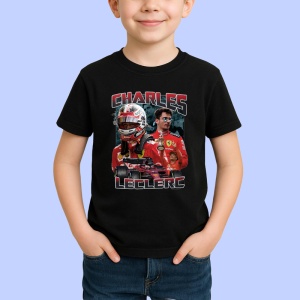 Tricou Charles Leclerc Portret Dublu Ferrari Formula 1, Copii | Dama | Barbat - Img 2
