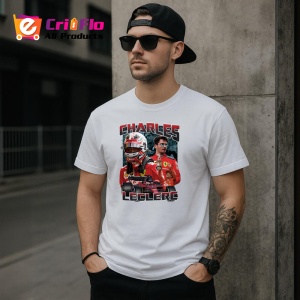 Tricou Charles Leclerc Portret Dublu Ferrari Formula 1, Copii | Dama | Barbat - Img 6