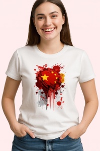 Tricou China Steag Splash Art, Copii | Dama | Barbat