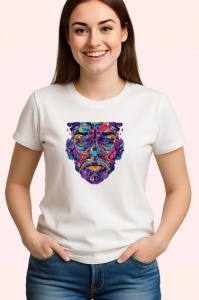 Tricou Chip artistic multicolor stil digital art Copii | Dama | Barbat - Img 3