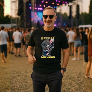 Tricou Chris Brown - Hoodie Down, muzica Hip-Hop / Trap, Dama | Barbat | Copii, Culoare Negru - Img 9