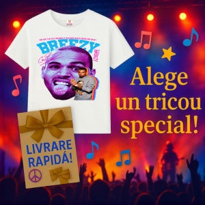 Tricou Chris Brown - Pink Tongue Pose, muzica Hip-Hop / Trap, Dama | Barbat | Copii - Img 5