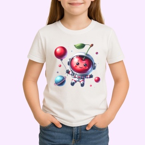Tricou Cireasa de vara amuzanta astronaut, Fructe, Copii | Dama