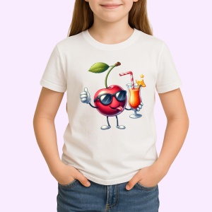 Tricou Cireasa de vara amuzanta cool summer, Fructe, Copii | Dama