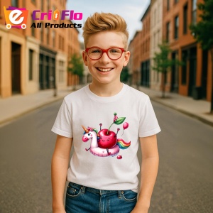 Tricou Cireasa de vara amuzanta pe poney, Fructe, Copii | Dama - Img 5