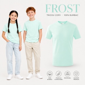 Tricou Copii Basic Malfini – 100% Bumbac, Mânecă Scurtă, 33 Culori pentru Fete și Băieți, Calitate Premium - Img 18