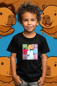 Tricou copii Capybara - Colaj