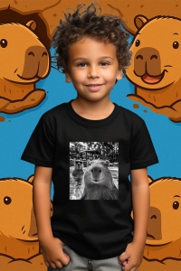 Tricou copii Capybara - Selfie