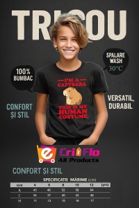 Tricou copii Capybara - Sunt un capybara iar acesta este costumul meu de om - Img 6