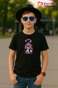 Tricou copii cu formatia BLINK , din bumbac 100% - Img 5