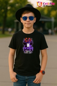 Tricou copii cu formatia BTS 5 , din bumbac 100% - Img 5