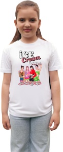 Tricou copii cu formatia ICE CREAM BLACKPINK , din bumbac 100% - Img 1