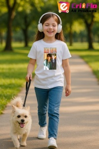 Tricou copii cu formatia JIN , din bumbac 100%
