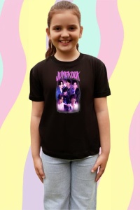 Tricou copii cu formatia JUNGKOOT 13 , din bumbac 100% - Img 3