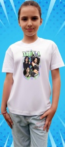 Tricou copii cu formatia MINA TWICE , din bumbac 100% - Img 8
