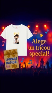 Tricou copii cu formatia MINGYU , din bumbac 100% - Img 10