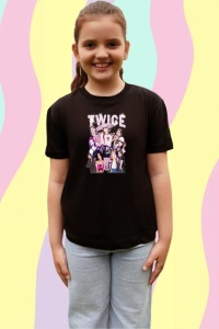 Tricou copii cu formatia TWICE 2 , din bumbac 100% - Img 3