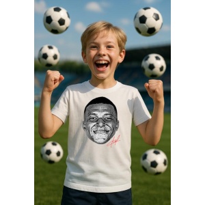 Tricou Copii cu Fotbalistul Kylian Mbappe - Paris Saint - Germain PSG - Img 6