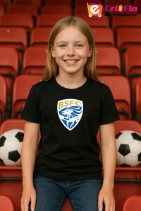 Tricou copii cu logo stema Brescia calcio Italia, din bumbac 100% - Img 5