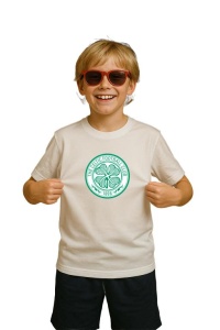 Tricou copii cu logo stema Celtic FC Scotia, din bumbac 100% - Img 3