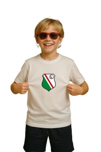 Tricou copii cu logo stema Legia Warsaw Polonia, din bumbac 100% - Img 3