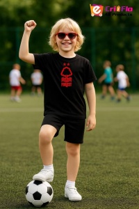 Tricou copii cu logo stema Nottingham Forest FC Anglia, din bumbac 100%