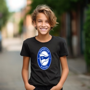 Tricou copii Deportivo Alaves din bumbac 100% - Img 5