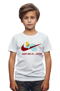 Tricou copii din bumbac 100% Lazy Simspson, cu imprimeu pentru copii, îmbrăcăminte confortabilă, modă copii, cadou ideal