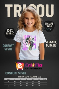 Tricou Copii din bumbac 100%, personalizat cu personajul Cruella De Vil - Img 4